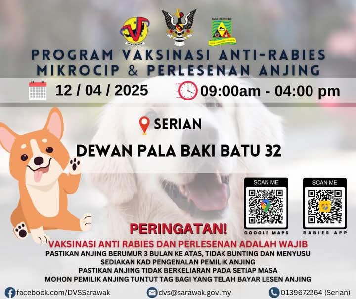 Program Vaksinasi Anti-Rabies Mikrocip & Perlesenan Anjing