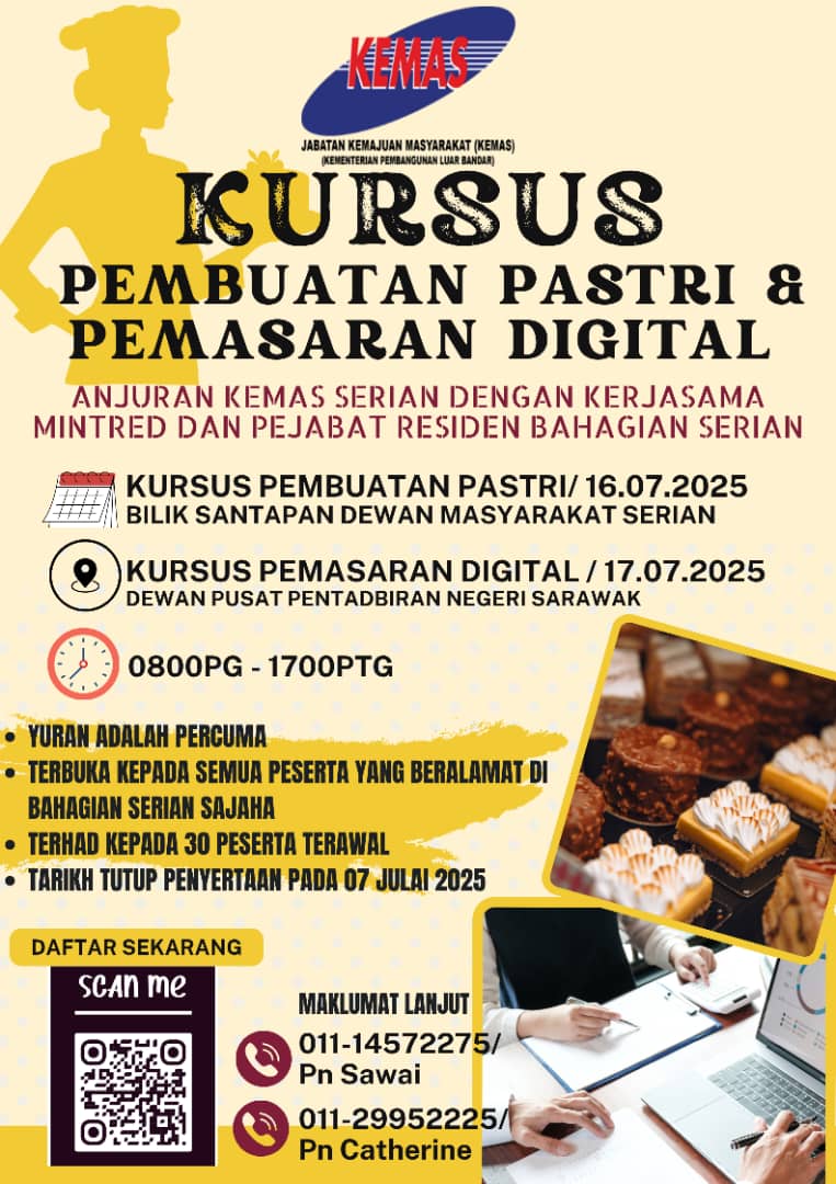 Kursus Pembuatan Pastri & Pemasaran Digital