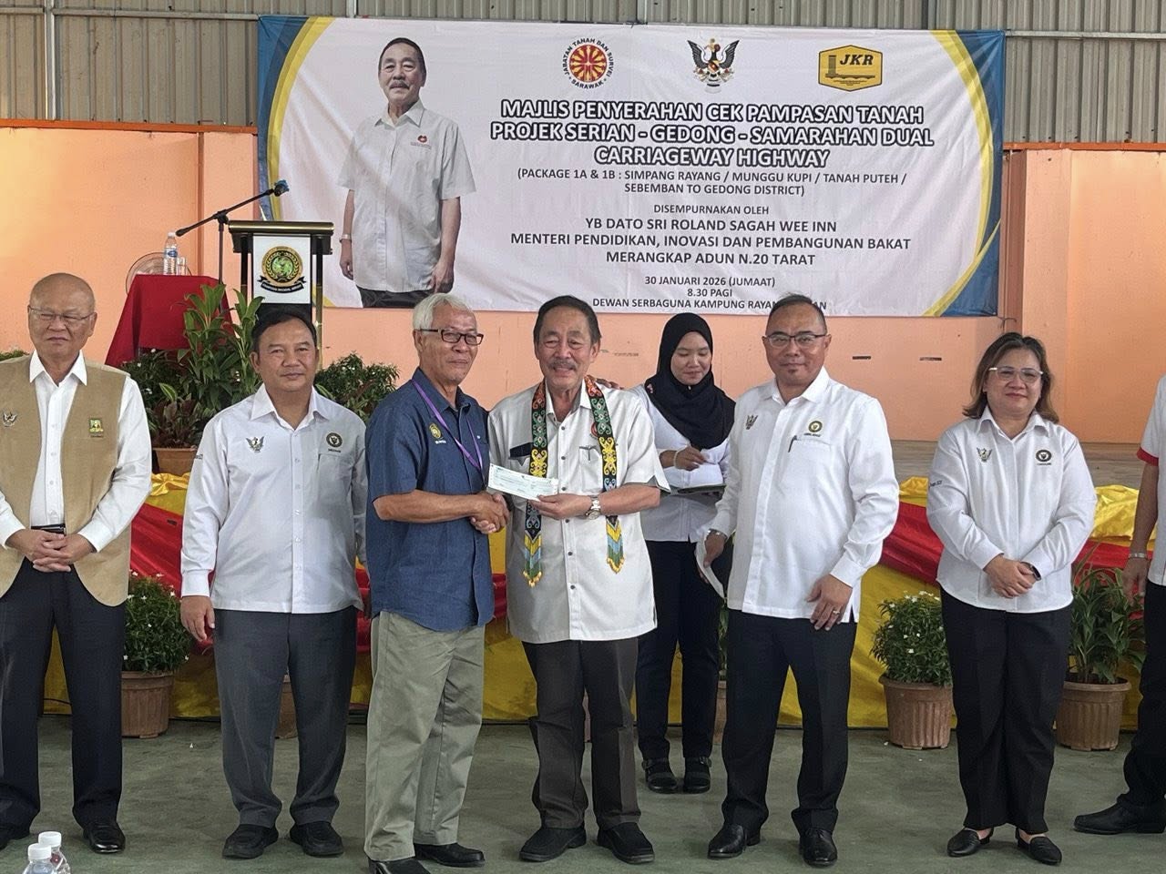 RM8.36 Juta Pampasan Diserahkan Bagi Projek Lebuh Raya Serian–Gedong–Samarahan