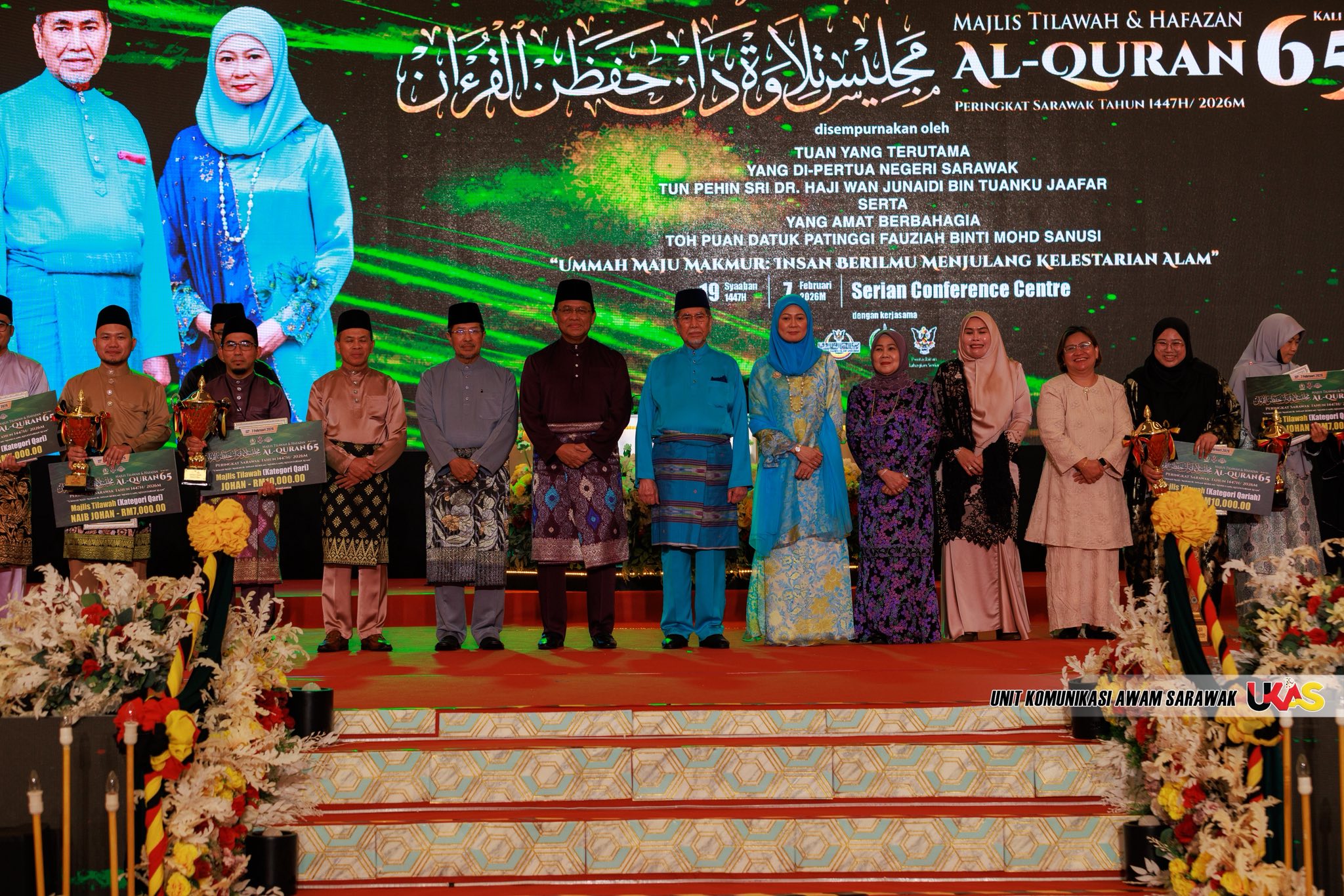 Jubni Sulong, Nur Syakura Johan Qari dan Qariah Tilawah Al-Quran Peringkat Sarawak Ke-65