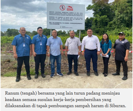 Majlis Daerah Siburan Tegas Tangani Pembuangan Sampah Haram